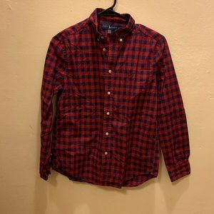 Ralph Lauren blue and red plaid shirt size L